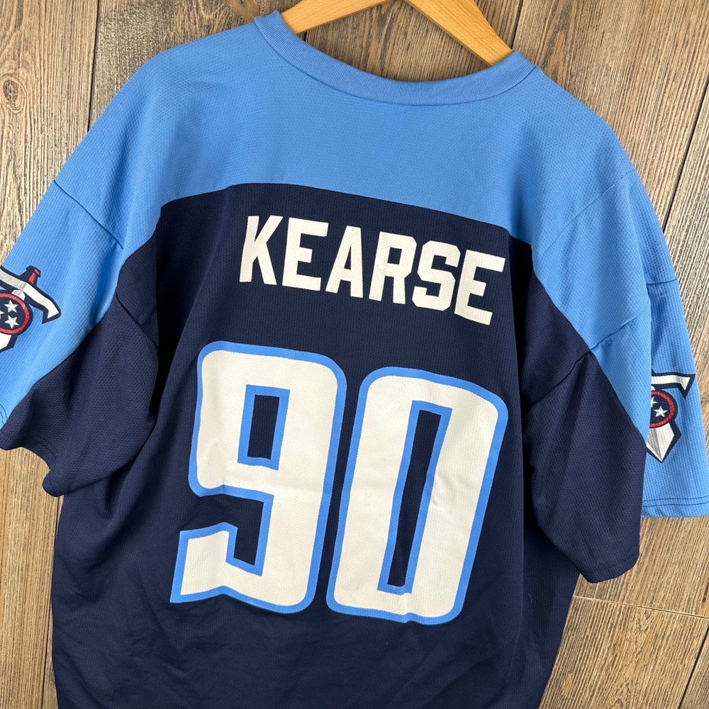 NFL Tennessee Titans #90 Jevon Kearse Logo Athletic Jersey Blue Size Large